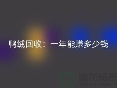 鴨絨回收:一年掙多少錢?@上海羽絨回收聯系方式揭秘