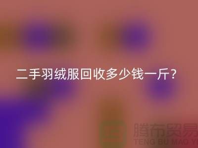 《二手羽絨服回收多少錢一斤?》