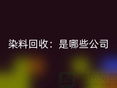 直接染料回收:哪些公司是行業的領頭羊?-化工染料回收廠家