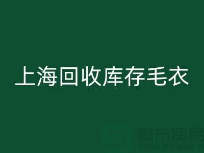 ### 獨特風格回收庫存毛衣：重新定義時尚@上海騰布貿易